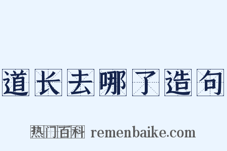 道长去哪了造句是什么意思的图片